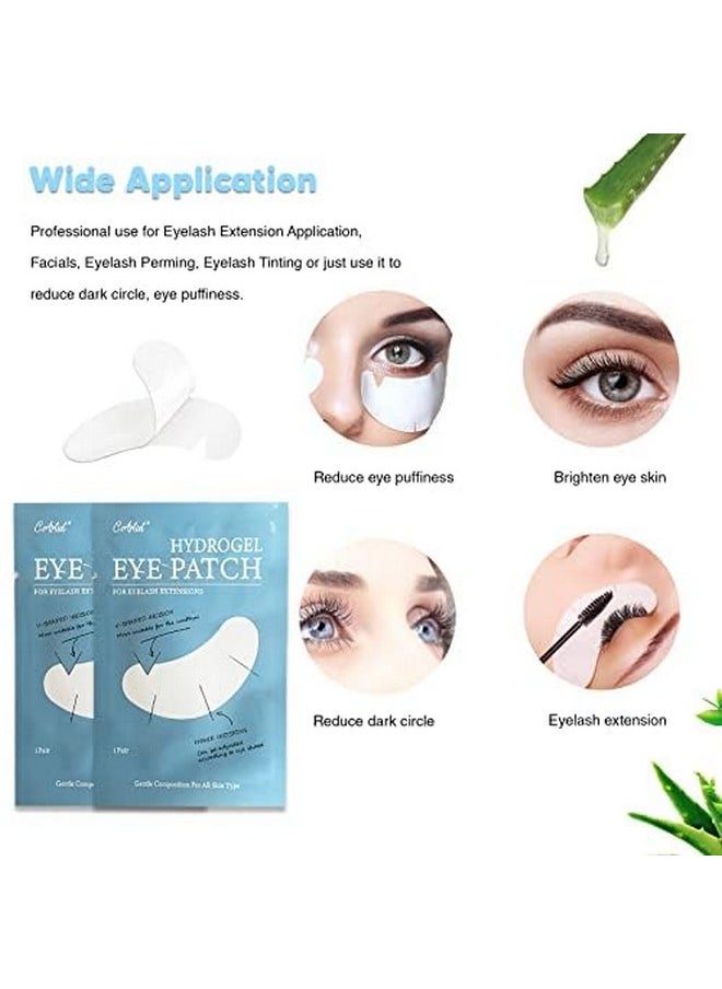 GreenLife C. ARTIST 100 Pairs V-Shaped 100% Natural Eyelash Extension Under Eye Gel Pads Kit, Hydrogel Eye Patches with Collagen & Aloe Vera, Eyelash Extension Supplies Tools, Lash Tech Supplies  - Image 3