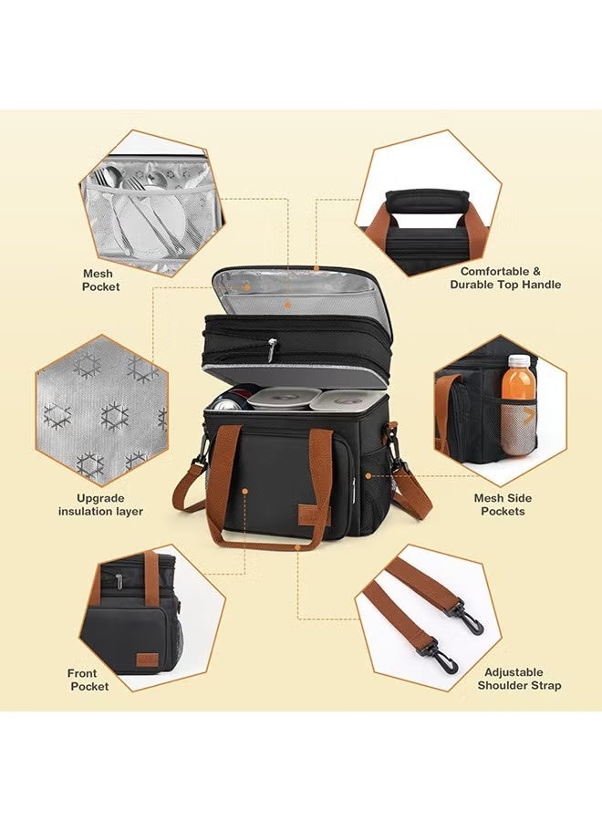 Lunch Freshness Kit | 4 Ultra Thin Ice Packs & Large Expandable Lunch Bag | Reusable & Insulated for Work, School - Image 5