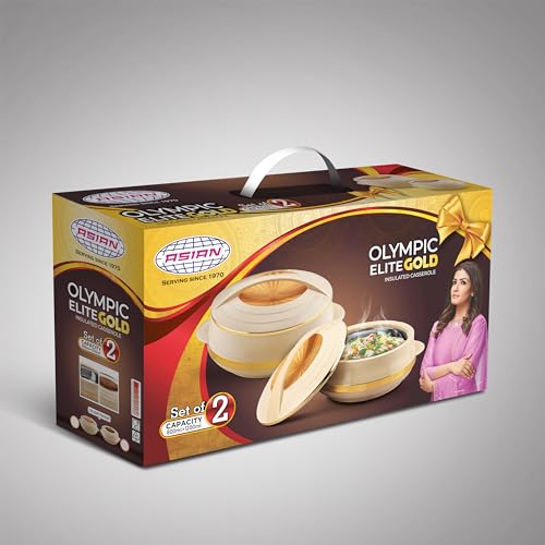 Asian Olympic Inner Steel Casserole (800 ml, 1200 ml)| BPA-Free| Keeps Food Hot & Fresh | Ideal for Serving, Gifts for Diwali & Housewarming | Airtight | Casserole for Roti | Rose Gold - Image 5