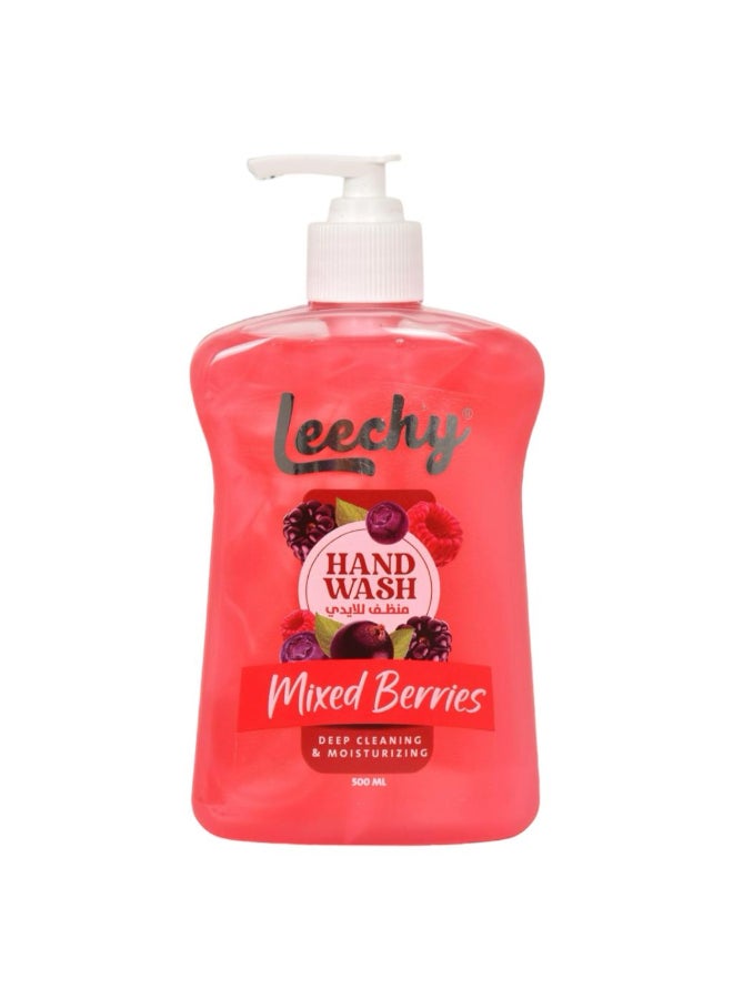 Leechy Hand Wash Mixed Berries 500ML - Image 1