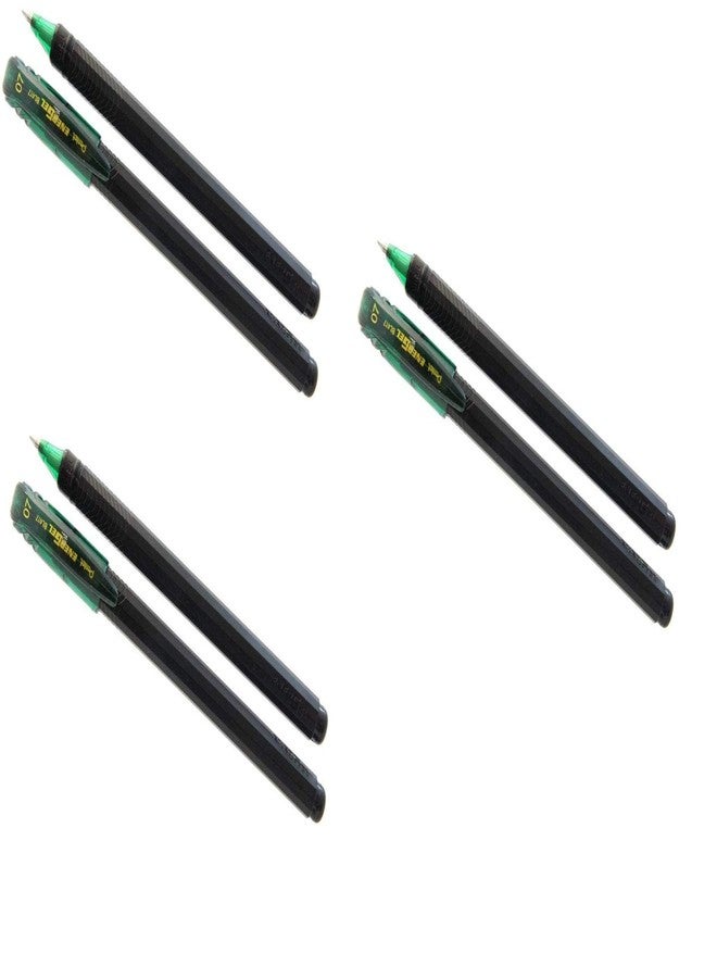 بنتل قلم حبر جاف Pentel EnerGel 0.7 مم | حبر سريع الجفاف لكتابة خالية من التلطخ | قلم حبر جاف خفيف الوزن لتجربة كتابة سلسة | حبر أخضر، عبوة من 5 أقلام (BL417) - Image 4