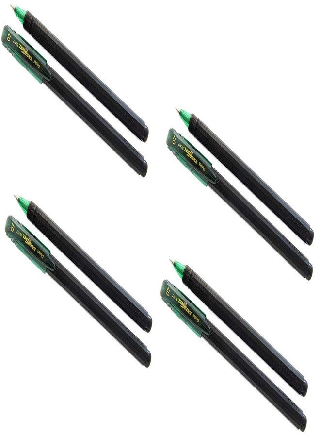 بنتل قلم حبر جاف Pentel EnerGel 0.7 مم | حبر سريع الجفاف لكتابة خالية من التلطخ | قلم حبر جاف خفيف الوزن لتجربة كتابة سلسة | حبر أخضر، عبوة من 5 أقلام (BL417) - Image 2