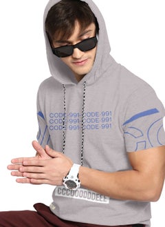 100% Cotton Men's Trendy Half Sleeve T Shirt with Hoodie - pzsku/Z6B1517F418BE4CF01764Z/45/_/1679384450/9133caf9-e2e5-4b9e-bbda-94f0aac22332