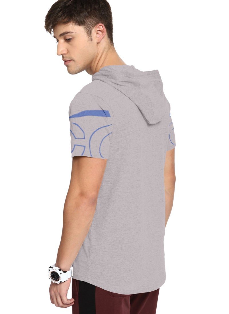 COLOR HUNT 100% Cotton Men's Trendy Half Sleeve T Shirt with Hoodie - Image 4