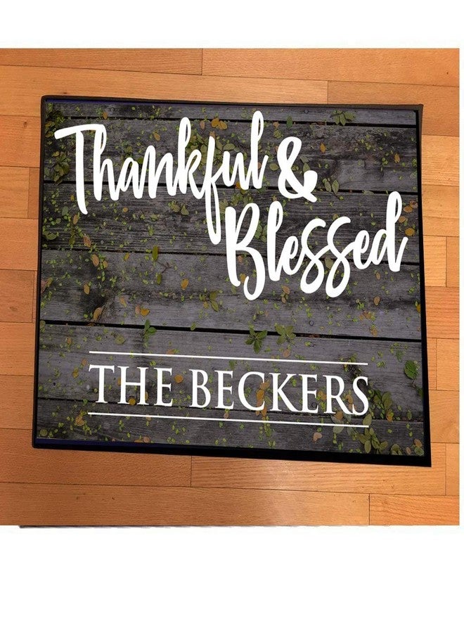 VictoryStore Home Accessories: Custom Thanksgiving Door Mat 24 inches x 36 inches (Thankful & Blessed) - Image 2