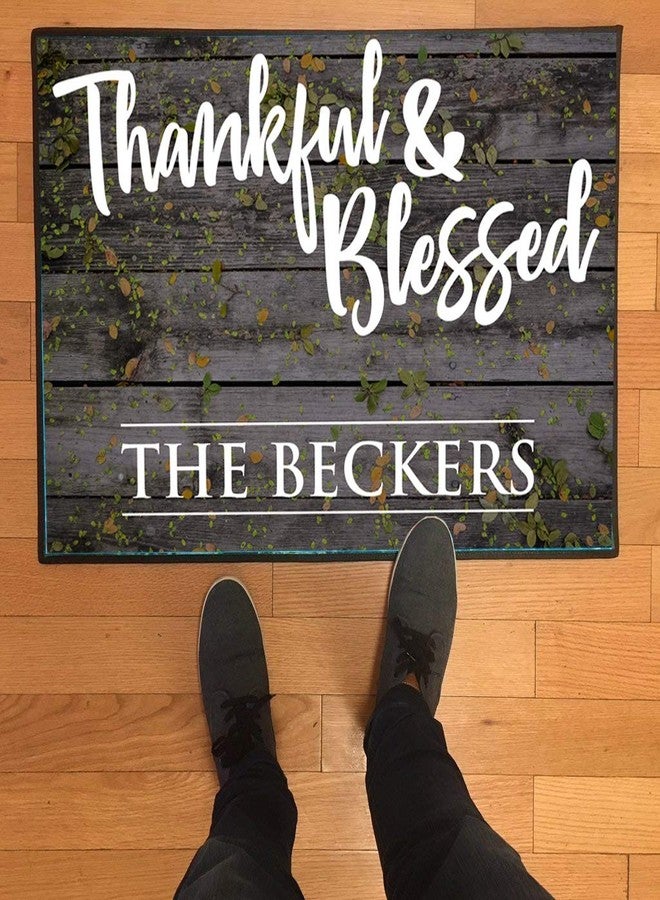 VictoryStore Home Accessories: Custom Thanksgiving Door Mat 24 inches x 36 inches (Thankful & Blessed) - Image 4
