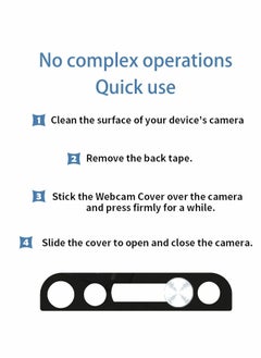 Excefore Camera Cover,Webcam Cover Compatible with iPhone X/XS/XR/XS Max,for iPhone 11/11 Pro/11 Pro Max,for iPhone 12/12 Mini /12Pro/12Pro Max,Protect Privacy and Security,Not Affect Face ID-2PCS  - Image 3