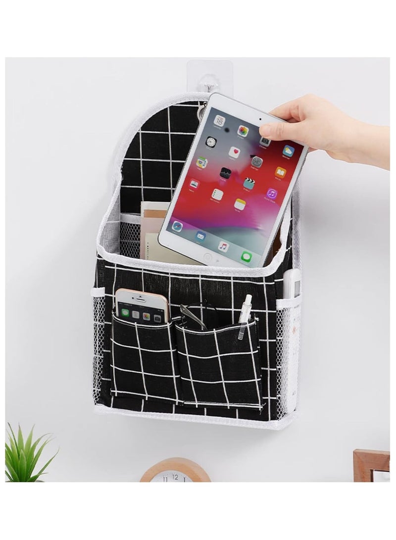 Funincrea Wall Mounted Storage Bag, Navy Blue/White  - Image 3
