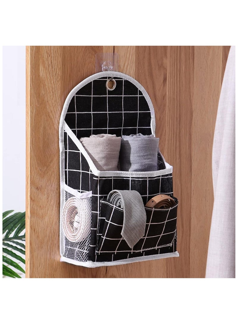 Funincrea Wall Mounted Storage Bag, Navy Blue/White  - Image 2