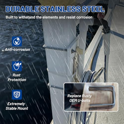 Anina 4PCS Square U Bolts with Frame Plates and Nuts Stainless Steel U Clamp Bolts for Wood, Sailboat Trailers, Tube, Industrial Supplies 3/8'' x 4'' x 7'' Thread - Image 5