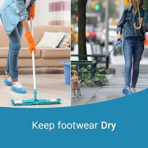 Dr. Tech Disposable Shoe Cover 30 Micron Anti-slip Water Resistant Boot Protector for Hospital, Labs, Workplace, Indoor & Rain (25 Pcs) - Image 4