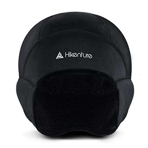 Hikenture Winter Skull Cap Helmet Liner, Thermal Cycling Cap Ski Hat for Men and Women, Cold Weather Running Beanie Fleece Bike Hat,Black - Image 1