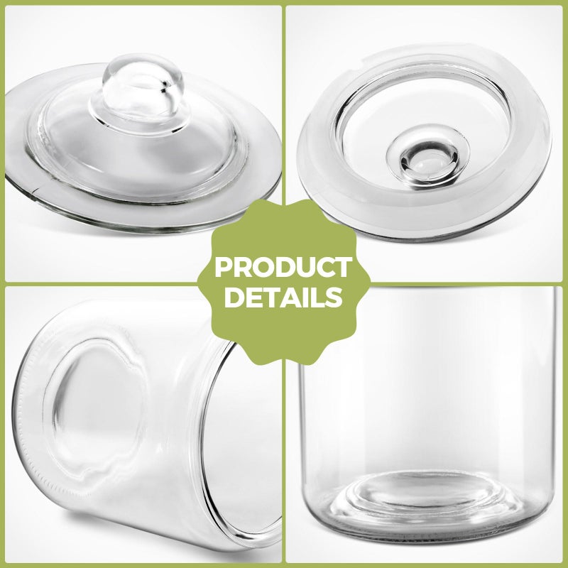 Masthome 1 Gallon Glass Jar with Lid,Large Glass Cookie Jar,Wide Mouth,Dishwasher Safe,Large Clear Jar,Storage Containers with Lids For Flour,Nuts,Cookies,Snacks - Image 3