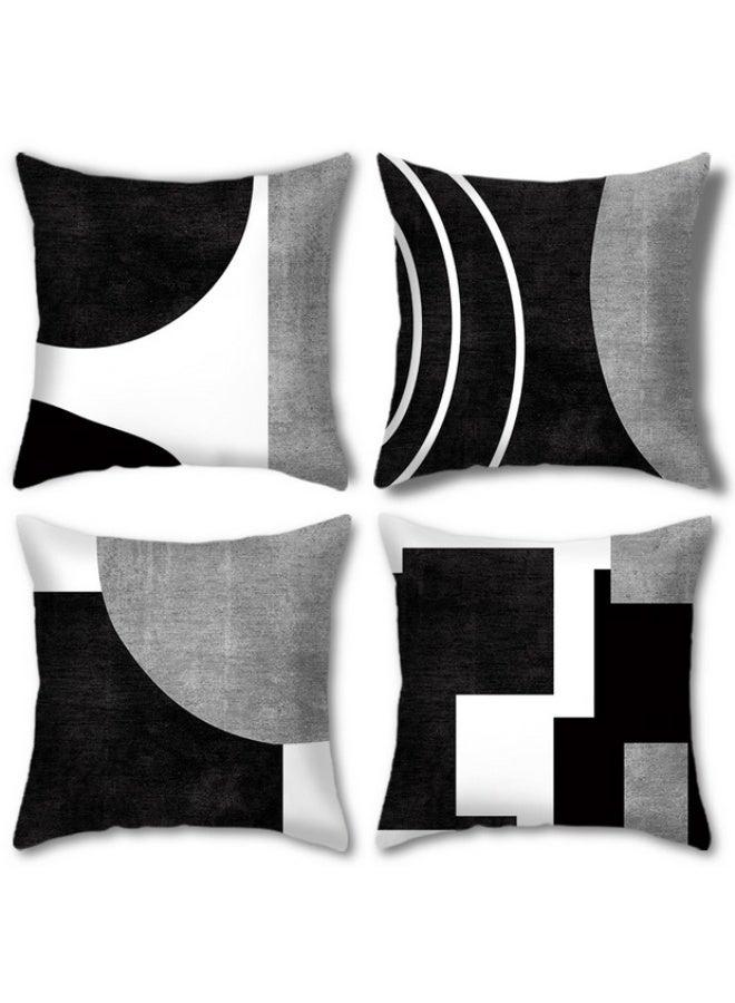VIUAUAX Pillow Covers Set of 4, Throw Pillow Cover, Modern style Cushion Covers 45cm x 45cm,Modern Abstract Decorative Couch Pillow Covers for Living Room - Image 1