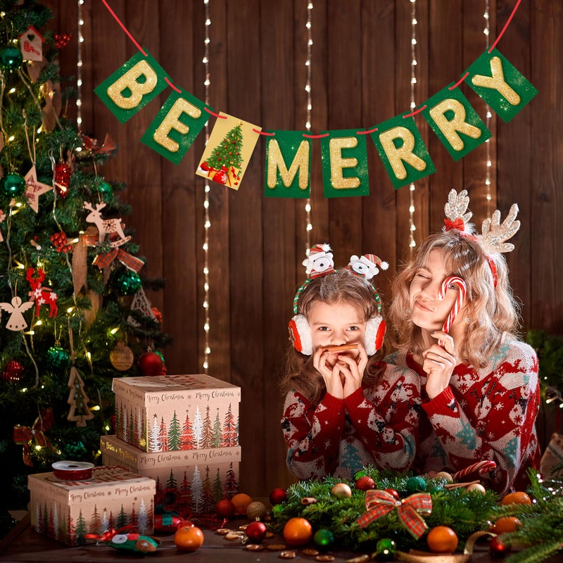 WOBBOX Wobbox Merry Christmas Banner, Happy Christmas Banner, Christmas Decorations Items For Home-FP1459  - Image 5