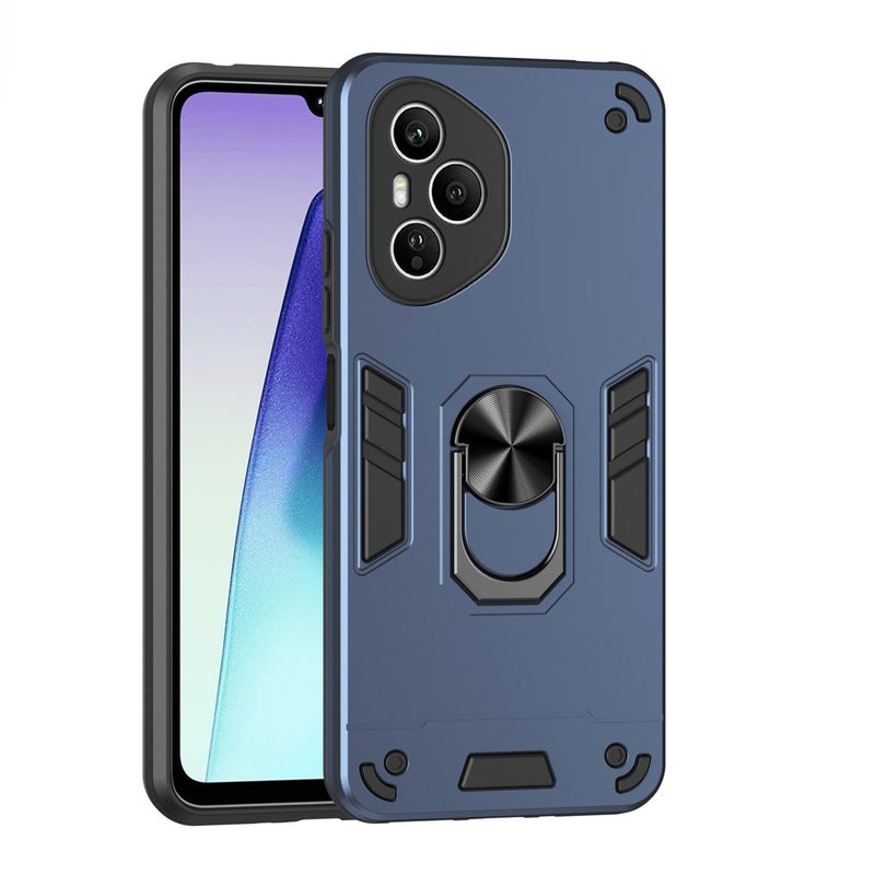 HuHa Case Cover For Honor 400 Pro Global 160.8mm Shockproof Metal Ring Holder Phone Case(Blue) - Image 1