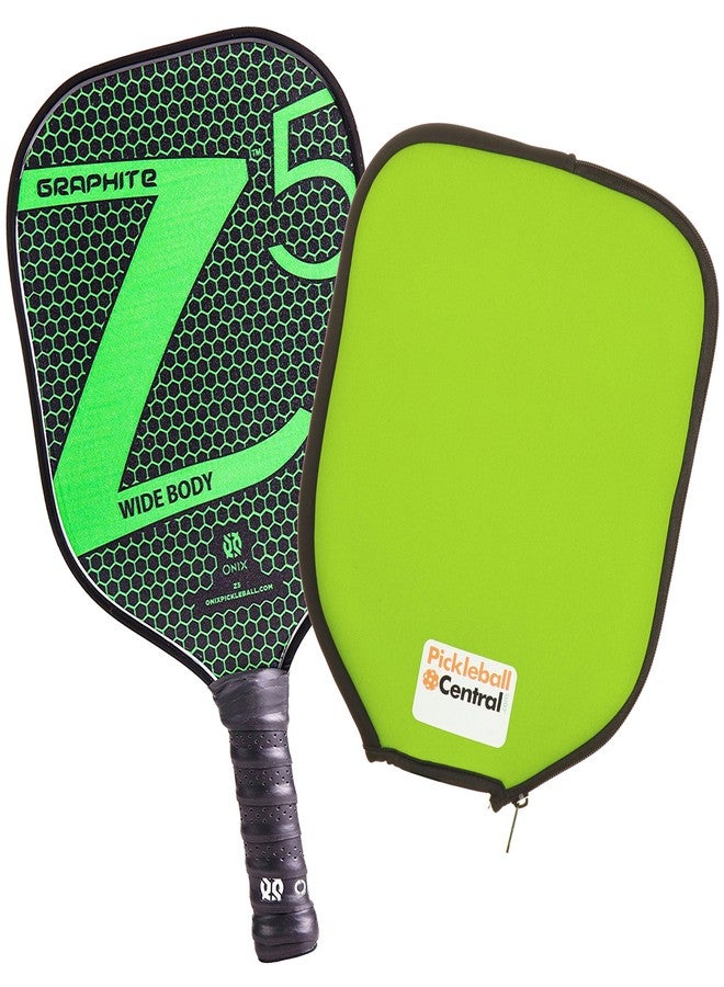 Onix Z5 Graphite Pickleball Paddle (Green) with Cushion Grip and Green Paddle Cover - Image 1