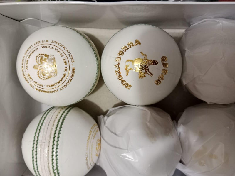 Kookaburra Speed White Cricket Ball, Leather - Image 3