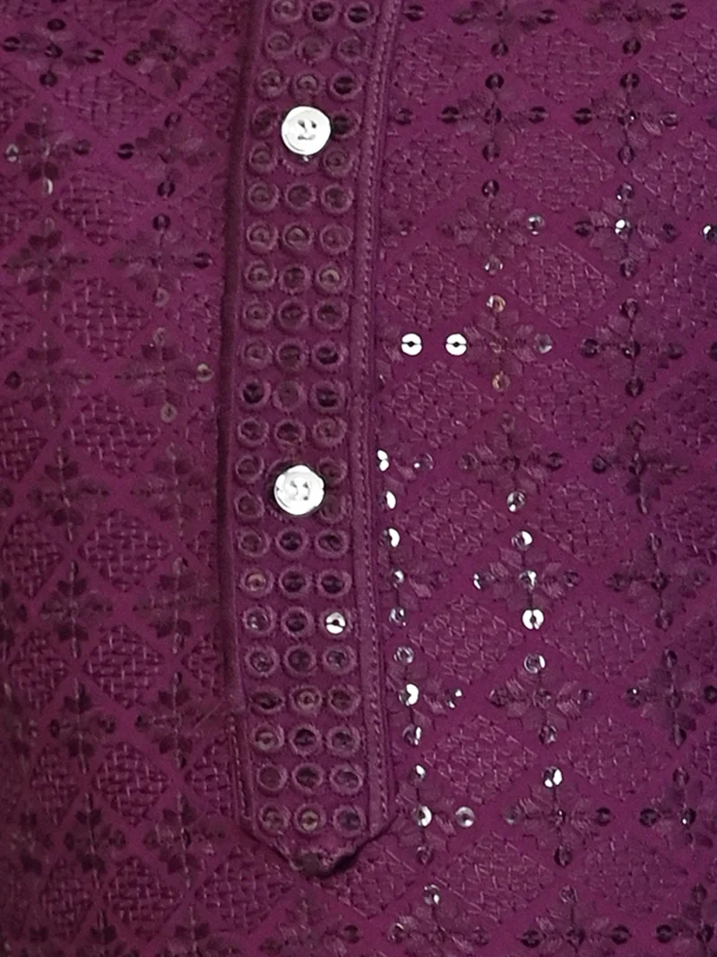 BT DEZINES Wine Kurta Pyjama Set For Boys