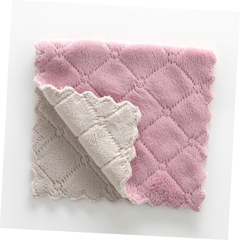 5Pcs Microfiber Dishcloths Absorbent Lint Free Kitchen Towels for Cleaning Windows Dishes Random Color - Image 3