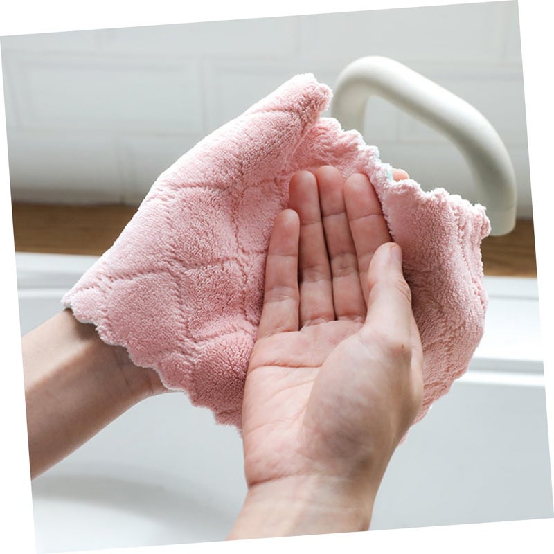 5Pcs Microfiber Dishcloths Absorbent Lint Free Kitchen Towels for Cleaning Windows Dishes Random Color - Image 4