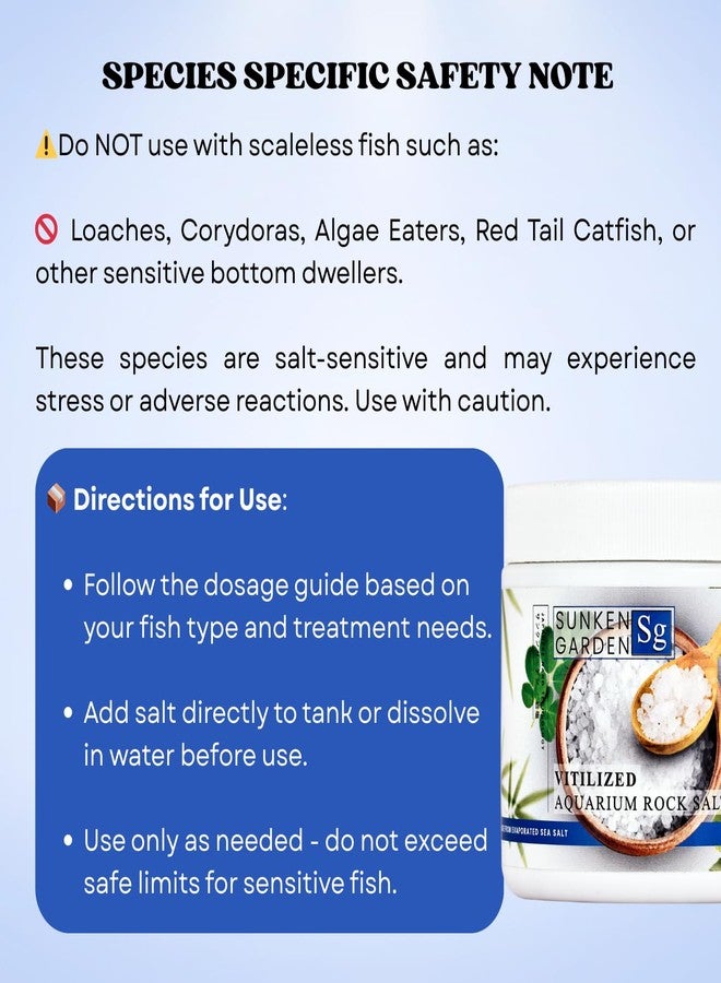 7pets Sunken Garden Vitalized Aquarium Salt | Ideal for Aquarium | Premium-Grade Sea Salt for Freshwater Fish Wellness (250 GMS) - Image 4
