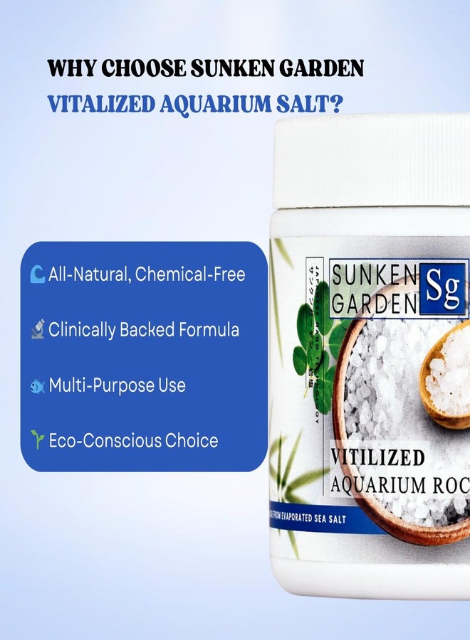 7pets Sunken Garden Vitalized Aquarium Salt | Ideal for Aquarium | Premium-Grade Sea Salt for Freshwater Fish Wellness (250 GMS) - Image 3