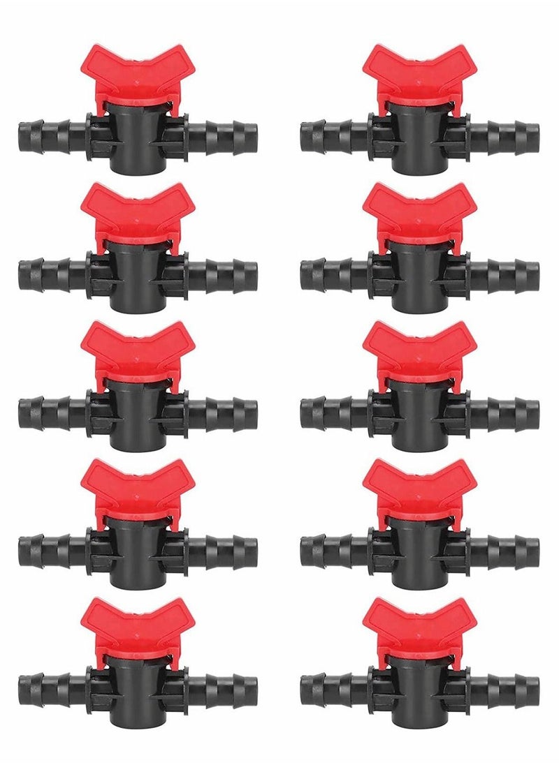 Generic - 10 Pcs Hose Barb Valve, Gate Valves 3.93 inch 10cm Barbed Ball Valve for 1.9cm 0.74 Inch Tubing for Drip Irrigation Systems - Image 1