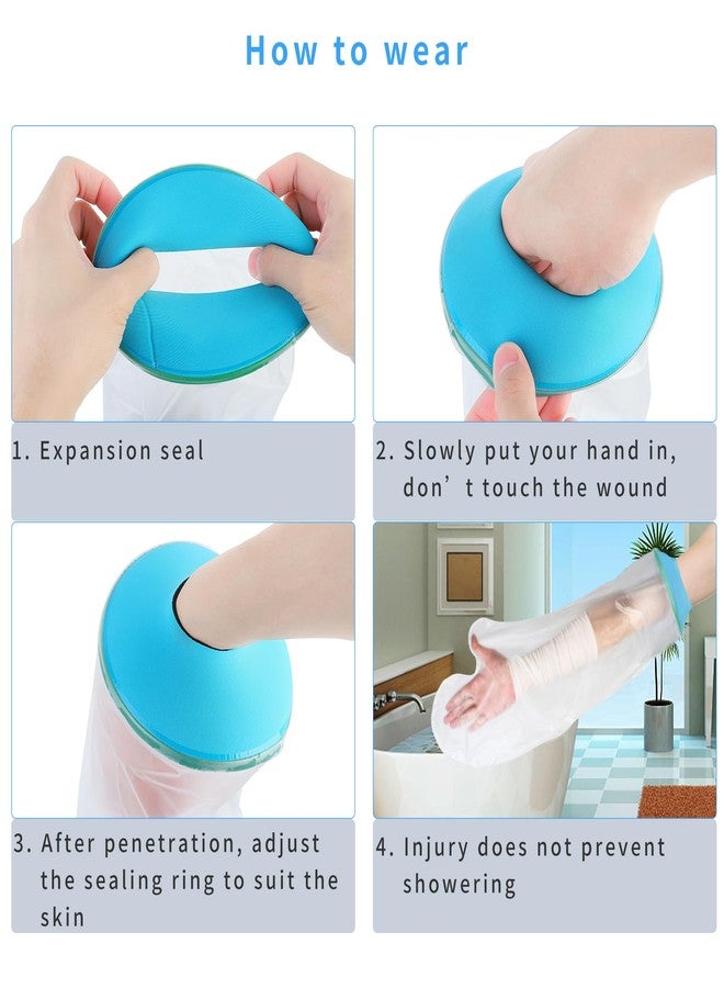 SUPERNIGHT Waterproof Cast Cover for Shower Arm Adult, Soft Comfortable Cast Protector for Wounds Arm/Hand/Elbow/Wrist And Finger, Reusable Sleeve(Seal Ring Design) - Image 3