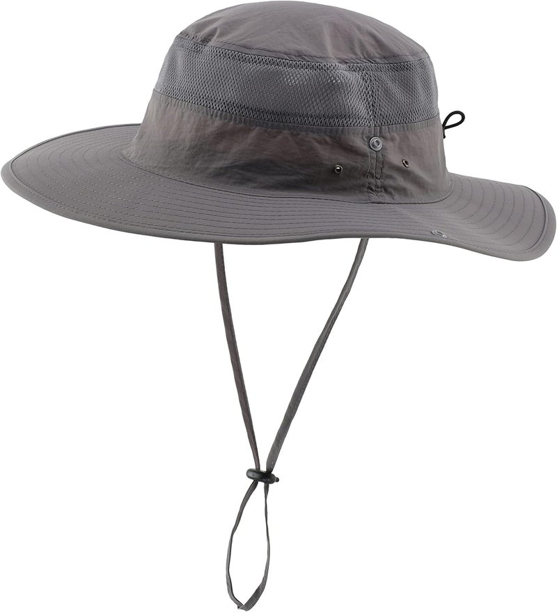 Connectyle Wide Brim Sun Hat for Men Breathable Cowboy Boonie Hat UPF 50+ Sun Protection Bucket Hat for Fishing Hiking - Image 1