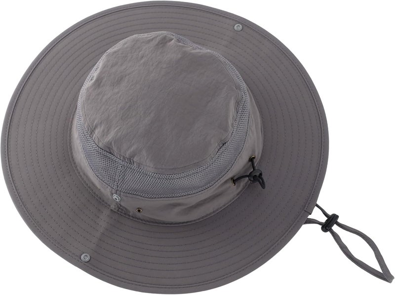 Connectyle Wide Brim Sun Hat for Men Breathable Cowboy Boonie Hat UPF 50+ Sun Protection Bucket Hat for Fishing Hiking - Image 3