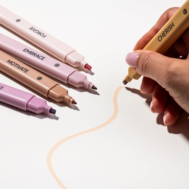DIVERSEBEE Bible Highlighters Assorted Colors, 5 Pack No Bleed Dual Tip Aesthetic Pastel Highlighter Pens for Journaling, Note Taking, School, Bible Study Supplies and Accessories (Rose) - Image 3