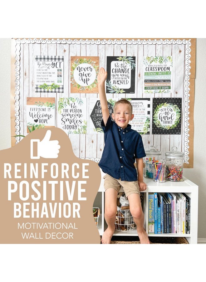 Hadley Designs Hadley Designs 9 Boho Farmhouse Classroom Decor - Welcome Sign for Classroom Motivational Posters for Classroom Bulletin Board Decorations, Mindset Classroom Posters  - Image 2