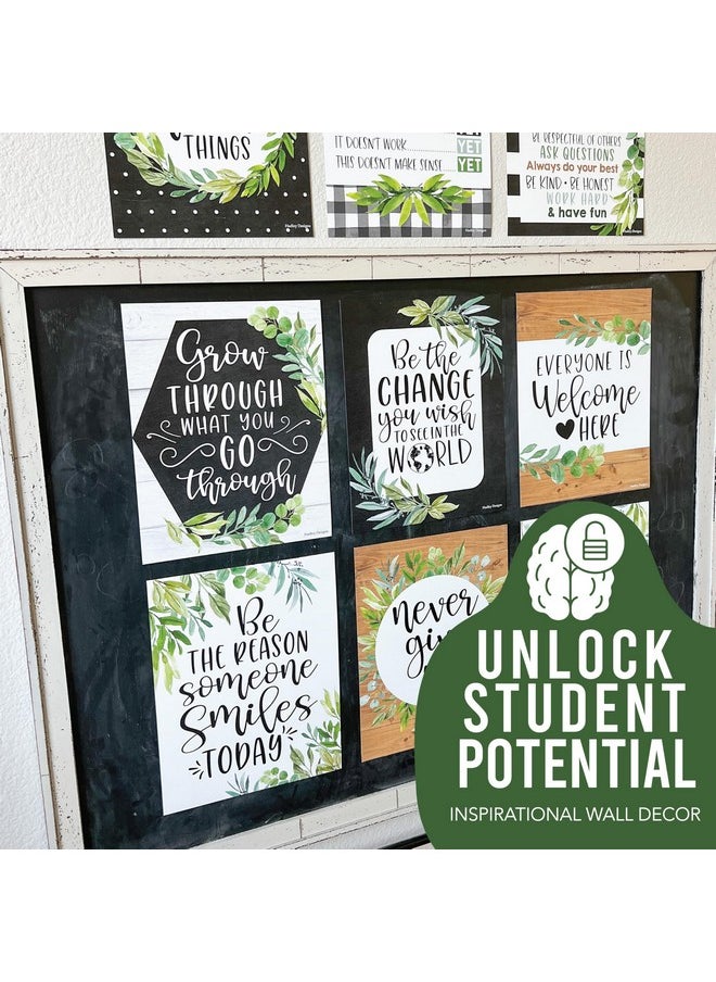 Hadley Designs Hadley Designs 9 Boho Farmhouse Classroom Decor - Welcome Sign for Classroom Motivational Posters for Classroom Bulletin Board Decorations, Mindset Classroom Posters  - Image 5