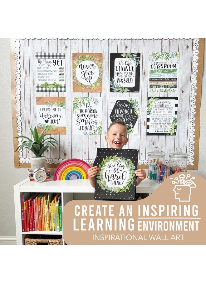 Hadley Designs Hadley Designs 9 Boho Farmhouse Classroom Decor - Welcome Sign for Classroom Motivational Posters for Classroom Bulletin Board Decorations, Mindset Classroom Posters  - Image 4