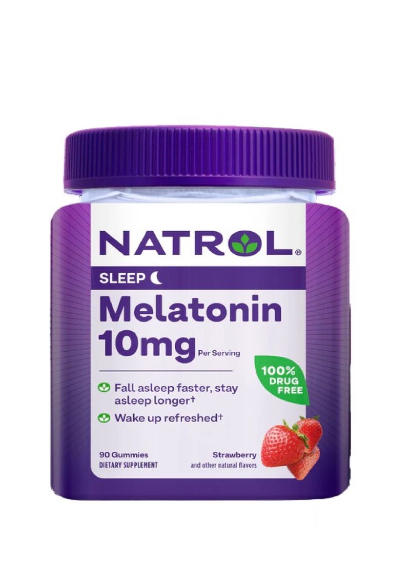 Vitamin NATROL MELATONIN 10MG GUMMIES 90'S(STRAWBERRY) 