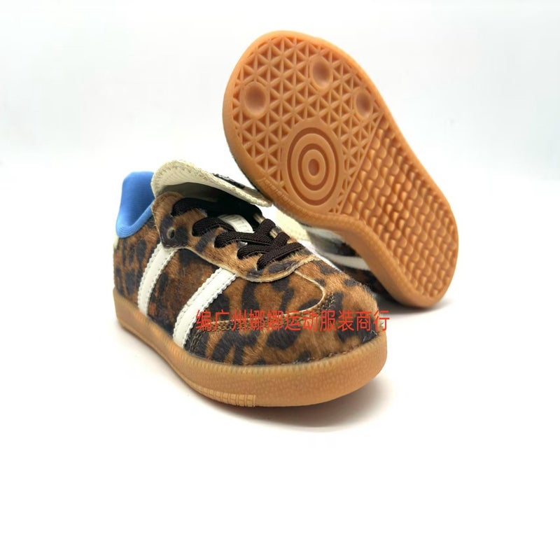 Fashion Leopard Print German Training Shoes 2024 Early Autumn Lightweight And Comfortable Foreign Style Korean Style Small Board Shoes For Boys And Girls - Image 2
