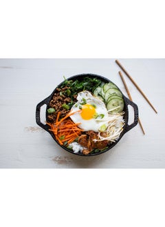 LODGE 9 Inch Cast Iron Mini Wok w  Loop Handles  - Image 3