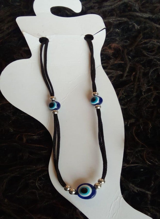 Bhumi Creation Girl's Different Color Evil Eye Bead with Different Color Thread Anklet Stone Anklet - Image 3