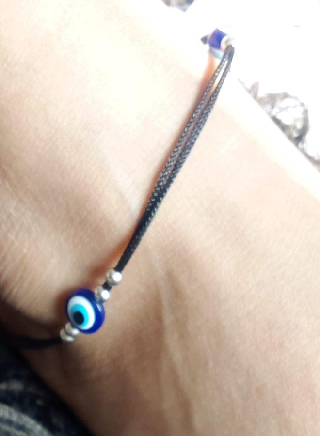 Bhumi Creation Girl's Different Color Evil Eye Bead with Different Color Thread Anklet Stone Anklet - Image 4
