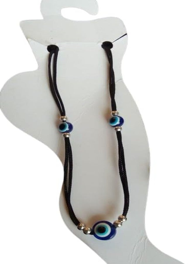 Bhumi Creation Girl's Different Color Evil Eye Bead with Different Color Thread Anklet Stone Anklet - Image 5