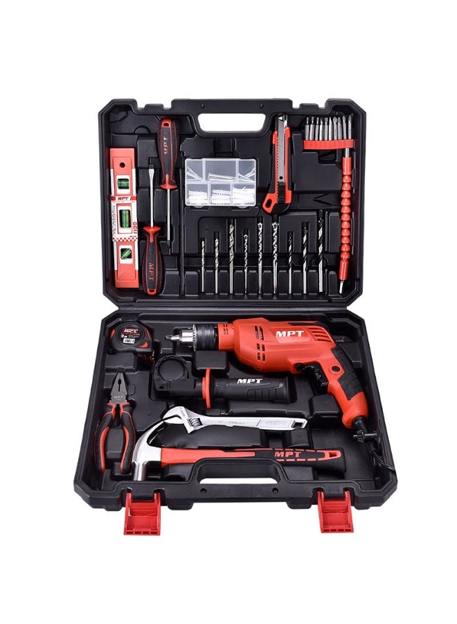 أم بي تي شنطة عدة 57 قطعة شنيور 550 وات + عدد يدوية MPT موديل MPTK01