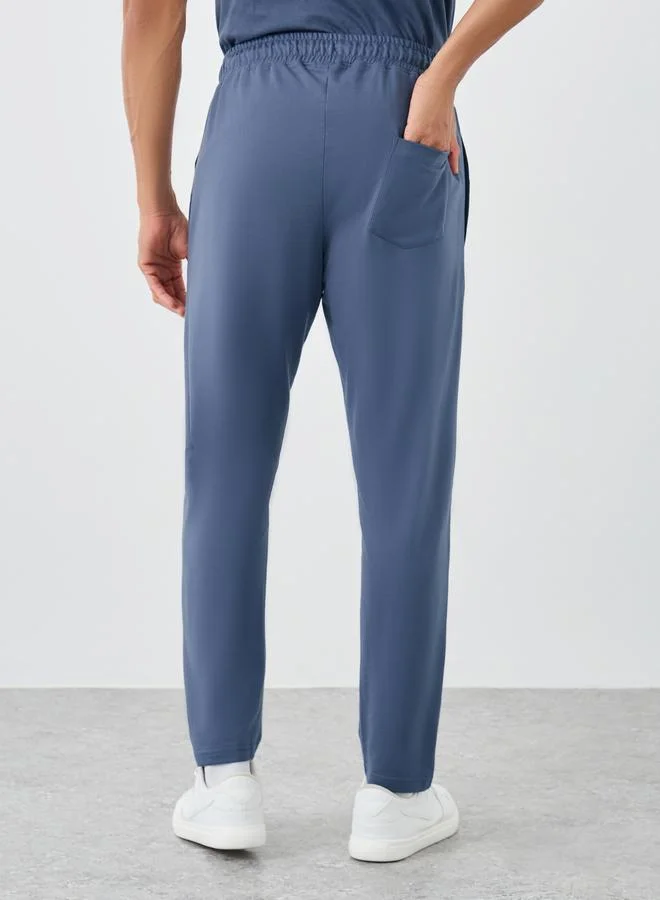 Styli Styli Men Dark Blue Slim Fit Open Hem Joggers