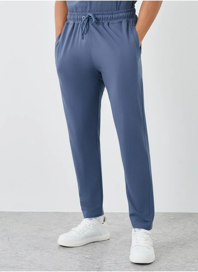 Styli Styli Men Dark Blue Slim Fit Open Hem Joggers