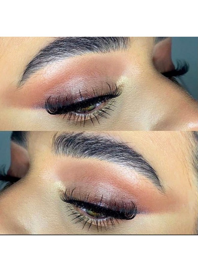 Veleasha - False Eyelashes Russian Strip Lashes D Curl Fluffy Lashes Look Like Eyelash Extension 20Mm Fake Eyelashes 8 Pairs Eye Lashes Pack ; Y51 D - Image 1