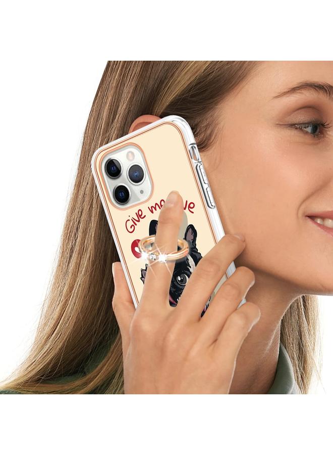 Zaboon Case For iPhone 11 Pro Max Electroplating Dual-side IMD Phone Case with Ring Holder - Image 5