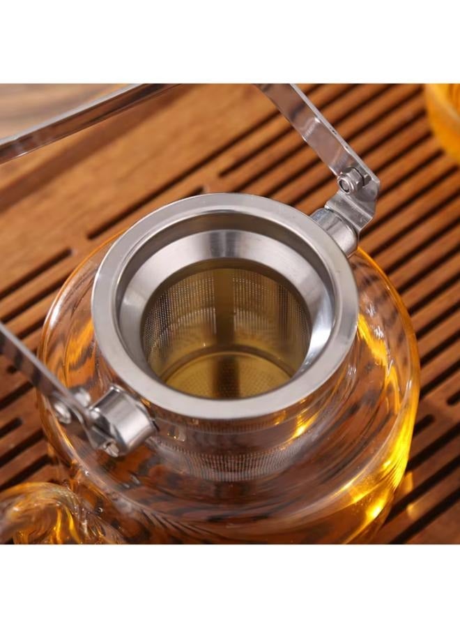 500ml Glass Teapot with Stainless Steel Infuser, Lid, and Handle GT-500ml  - Image 3