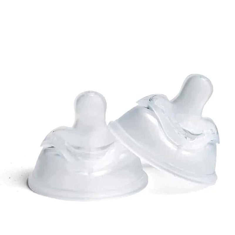 Herobility Double Anti-Colic Silicone Nipples, Baby Bottle Teats, Breast Like Shaped Nipples - Fits Herobility's & Eco Baby Bottles | Pack of 2 (X-Small Size) - Image 1