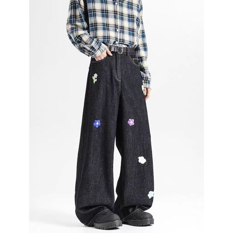 Unisex Classic Denim Jeans Loose Fit Daily Outdoor Wear - Image 4