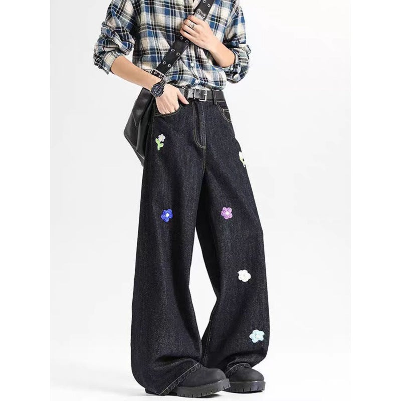 Unisex Classic Denim Jeans Loose Fit Daily Outdoor Wear - Image 1